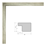 Фоторамка 10х15 см, серебро, структура дерева, арт. 1015.659456