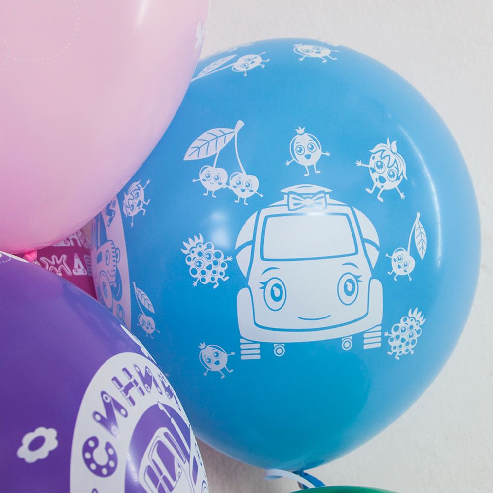 Шар (12''/30 см) Синий трактор, Ассорти, пастель, 5 ст, 25 шт.
