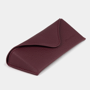 Футляр для очков Vision из кожи теленка, бордового цвета