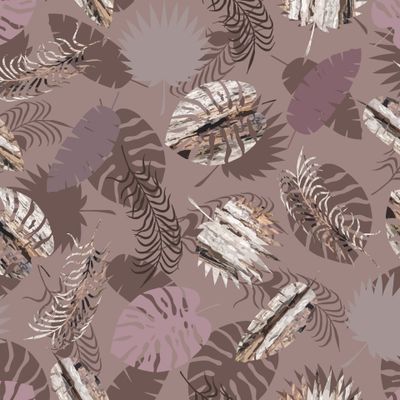 seamless pattern of tropical leaves.