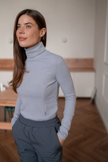 Водолазка для кормящих мам, Серый