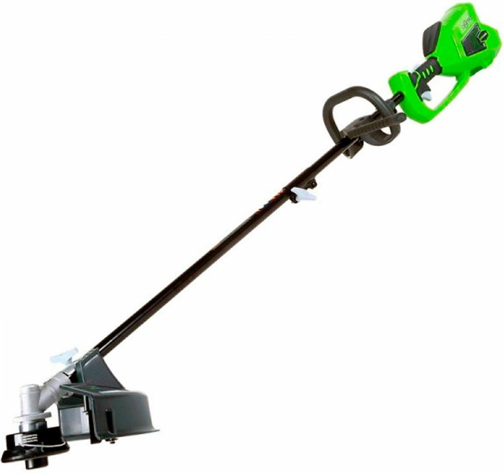 Триммер струнный аккумуляторный GREENWORKS GD40BC, 40В,35см, б/щ, с ножом, с 1АКБ 4Ач и ЗУ  (1301507UB)