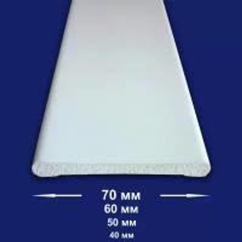Наличник 70мм "ИД" 2,2м Белый плоский вспен. ПВХ