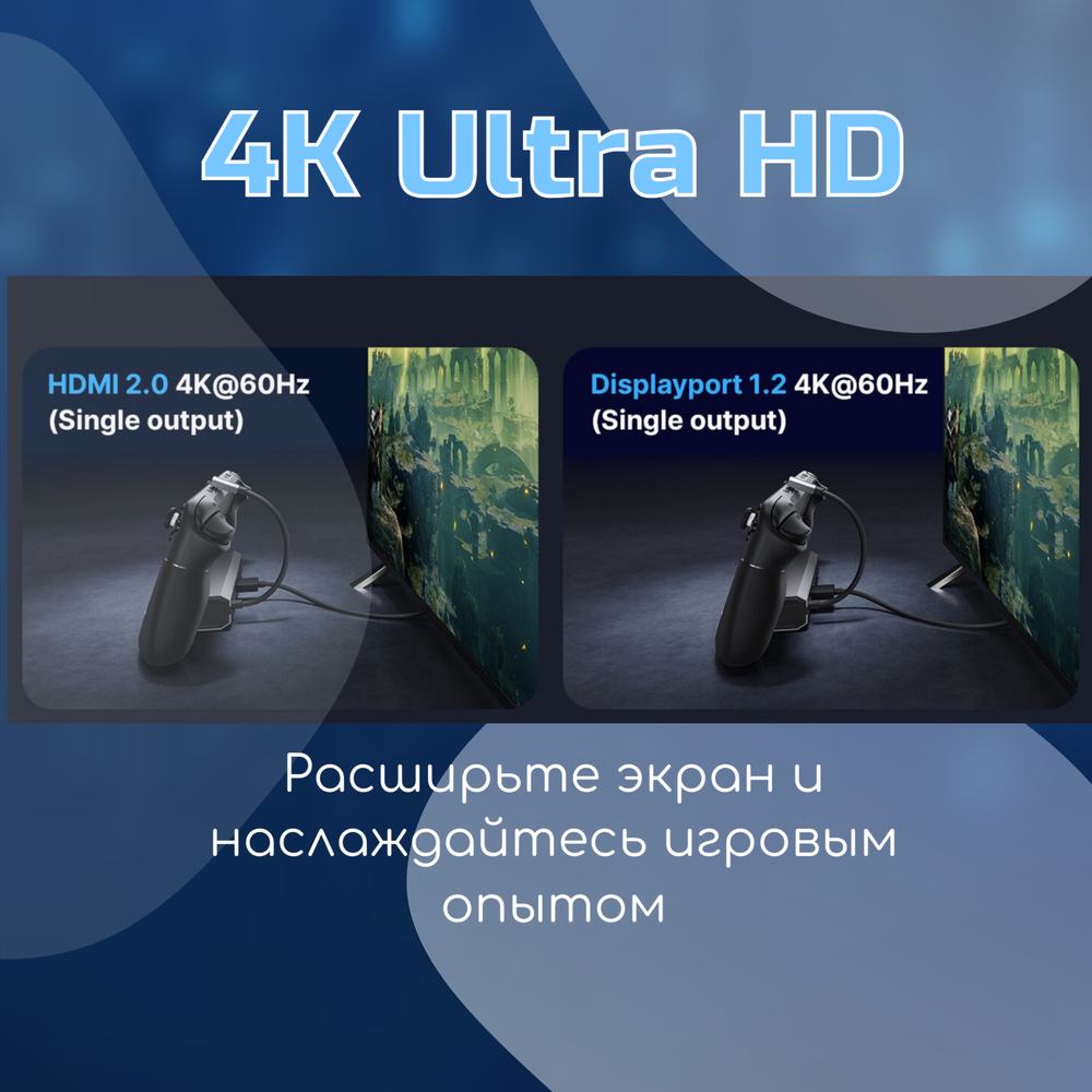 Док-станция 7 в 1 JSAUX HB0702 для Steam Deck