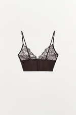 БРАЛЕТ ИЗ КОНТРАСТНОГО АТЛАСНОГО КРУЖЕВА - ZARA