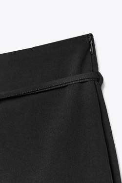 ZARA ЮБКА-ШОРТЫ С РЕМНЕМ, ЧЕРНЫЙ