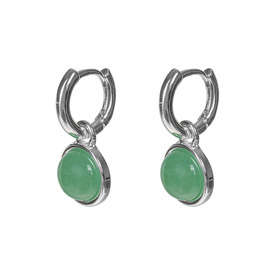 Серьги Fiore Luna GREEN AVENTURINE LE1114 G/S
