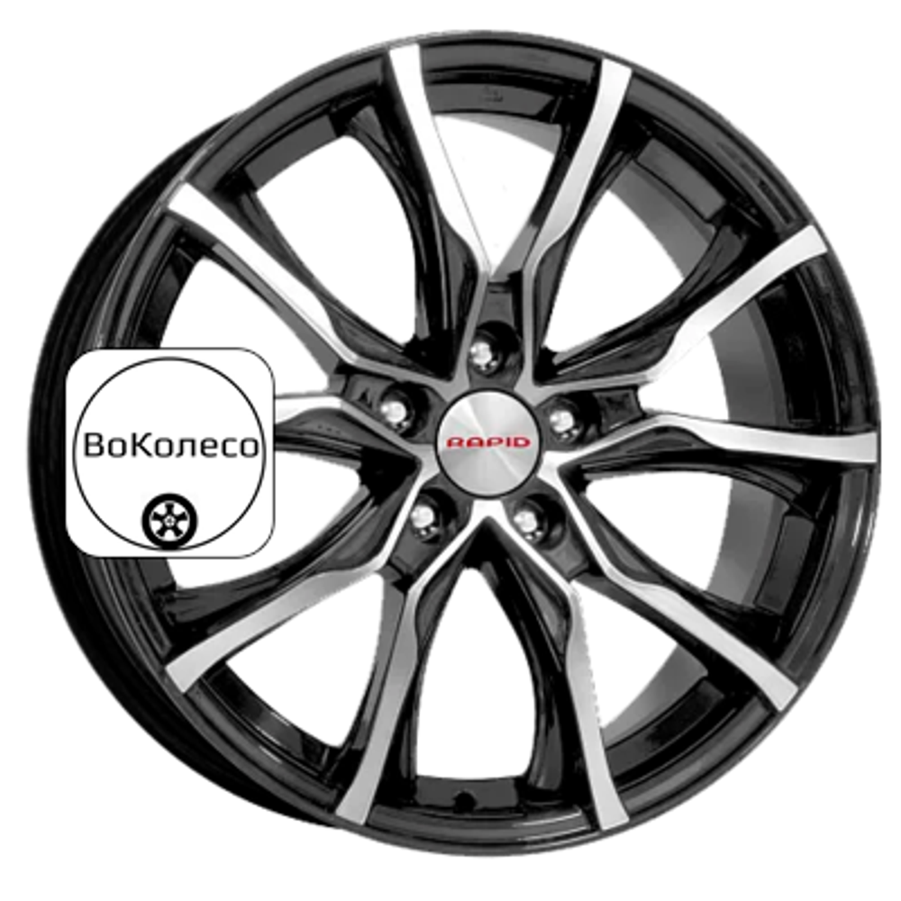 7,5x17/5x120 ET37 D72,6 Твист-оригинал (КС697М) Алмаз черный K&K