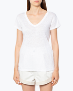 Футболка Saint Barth Martha белый V-вырез