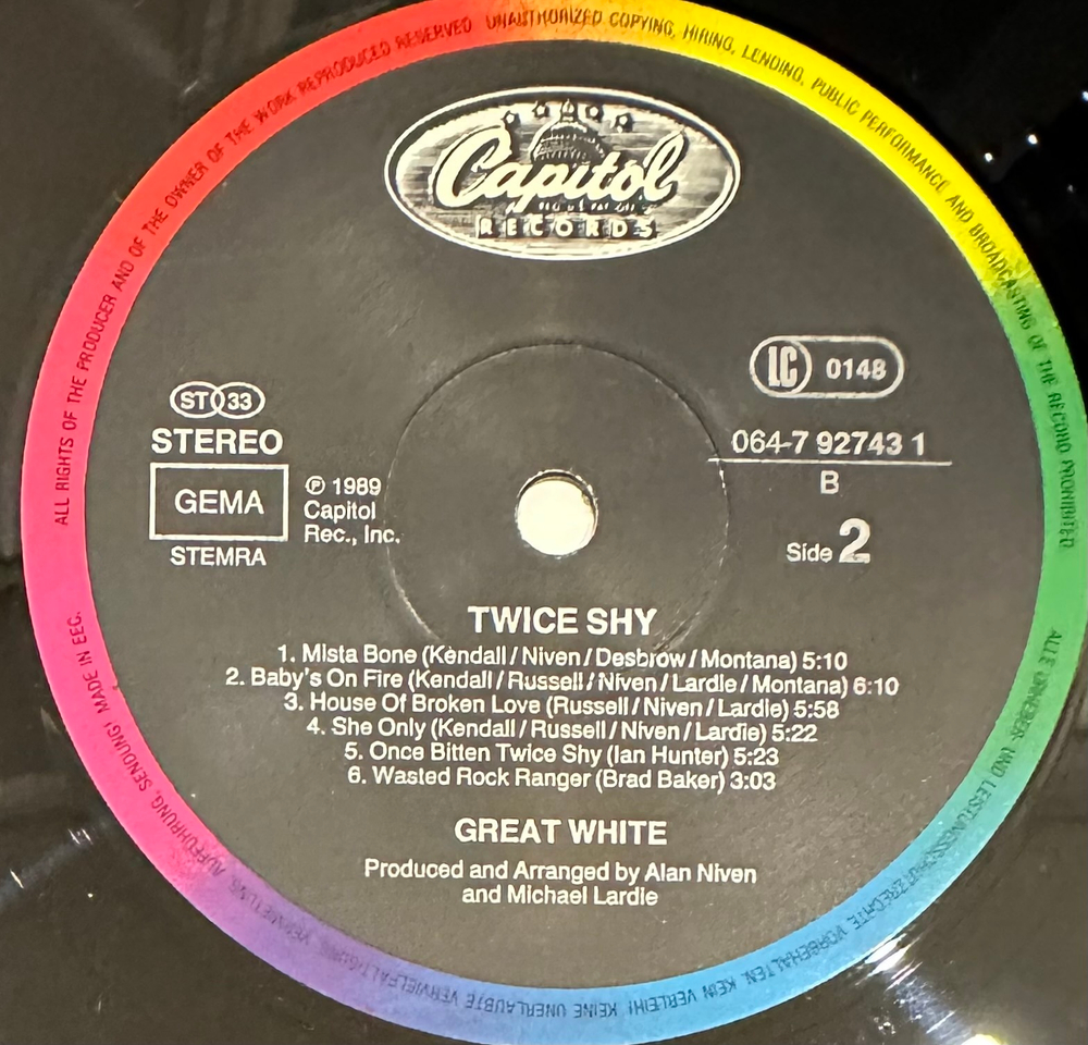 Great White - ... Twice Shy (Европа 1989г.)