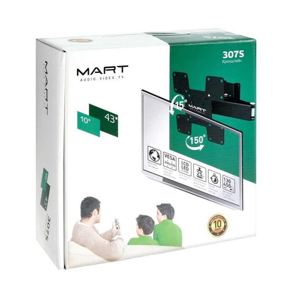 Mart 307S, Black кронштейн для ТВ