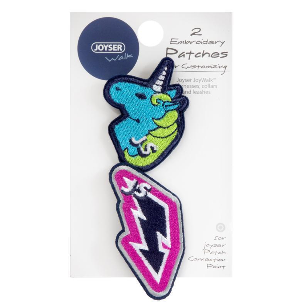 Два шеврона на кнопках JOYSER Walk Patches (единорог, молния)