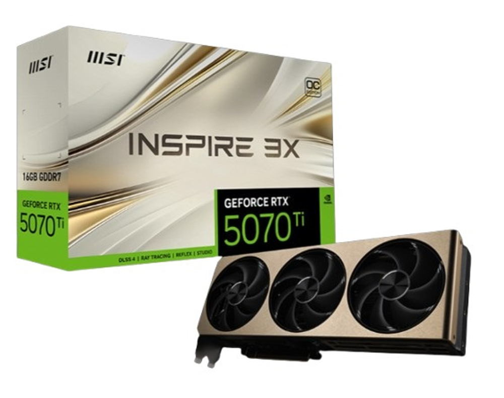 Видеокарта MSI GeForce RTX 5070 TI INSPIRE 3X OC PLUS (RTX 5070 Ti 16G INSPIRE 3X OC PLUS)
