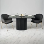 Стул-полукресло Bradex Home Emil графит с золотыми ножками