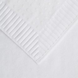 Коврик для ванной с фактурным бортиком белого цвета из коллекции Essential, 50х80 см