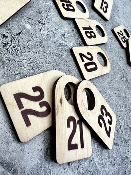 Номерки гардеробные набор 25 штук