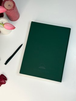 Блокнот А4 200л. (400страниц) без разлиновки Темно зеленый (К44-515A)