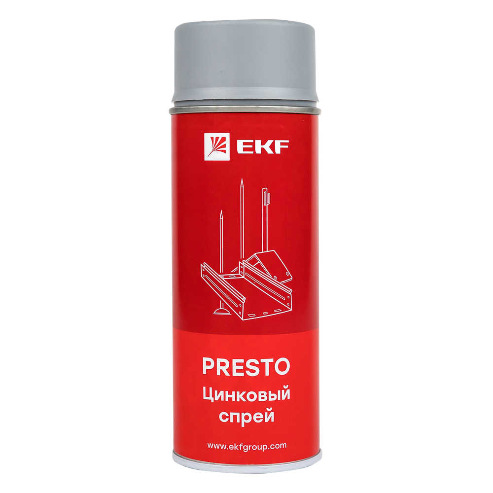 Цинковый спрей "Presto" 400мл EKF lp-zinc