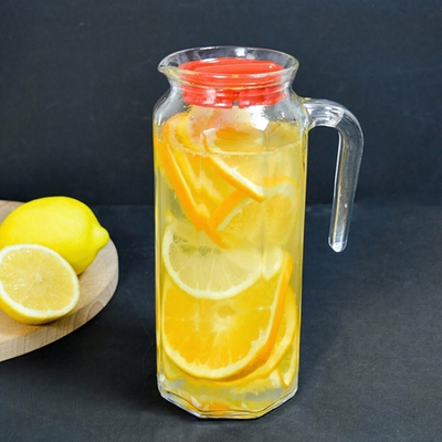 Графин 1л "Kosem" с красной крышкой, в коробке