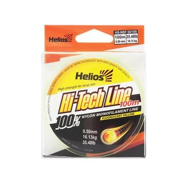 Леска Helios Hi-tech Line Nylon Fluorescent Yellow 0,50mm/100 (HS-NBF 50/100)