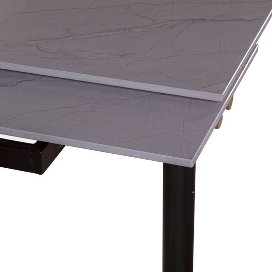 Стол обеденный Trump (160+40+40), керамика серая