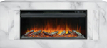 Каминокомплект Line 42 SFT White Marble (Разборный) - Белый мрамор с очагом Vision 42 LOG LED