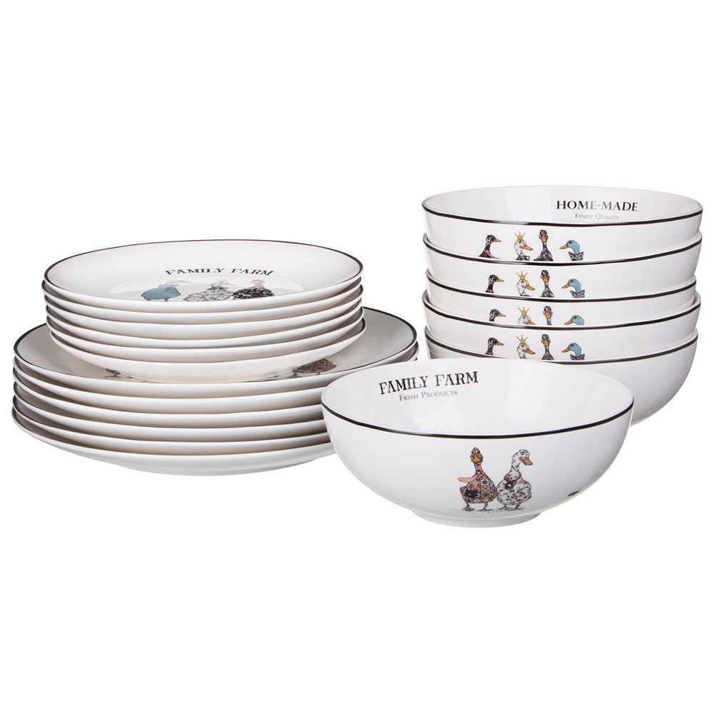 НАБОР ПОСУДЫ ОБЕДЕННЫЙ LEFARD "FAMILY FARM" НА 6 ПЕР. 18 ПР. (КОР=1НАБ.)