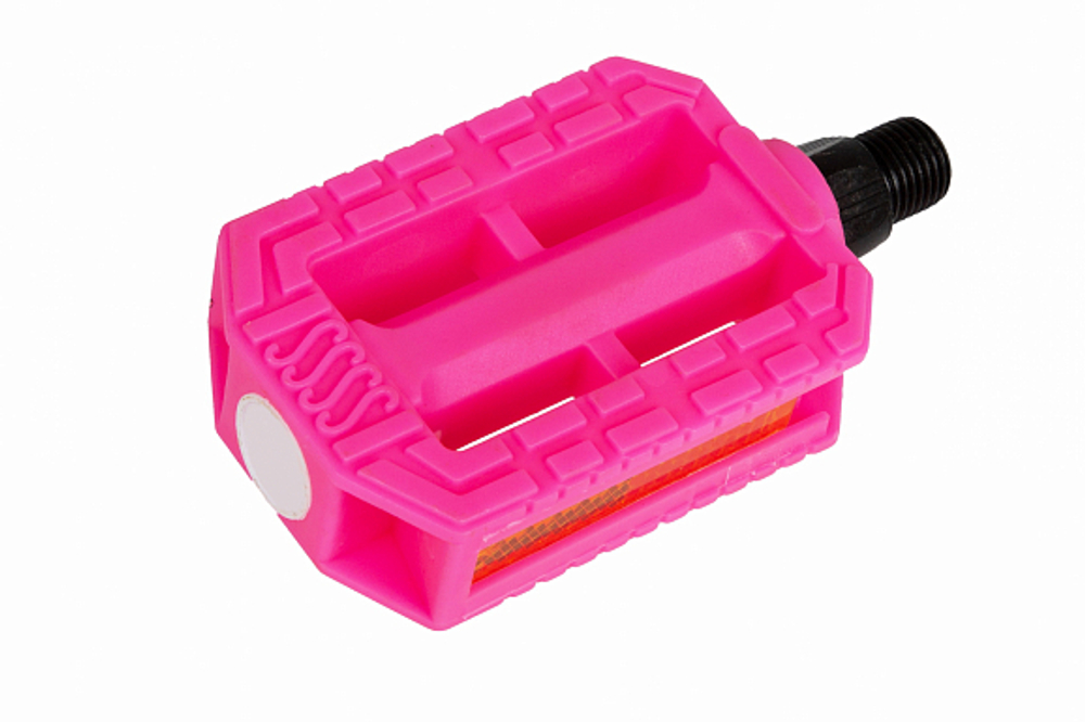 Педали MX-P632 ось 1/2" со светоотражателями, полипропиленовые розовые