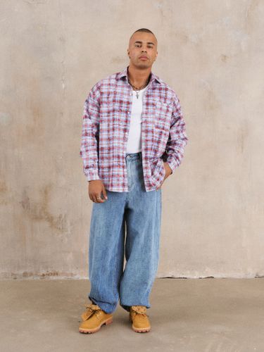 Красная хлопковая рубашка в клетку FINE