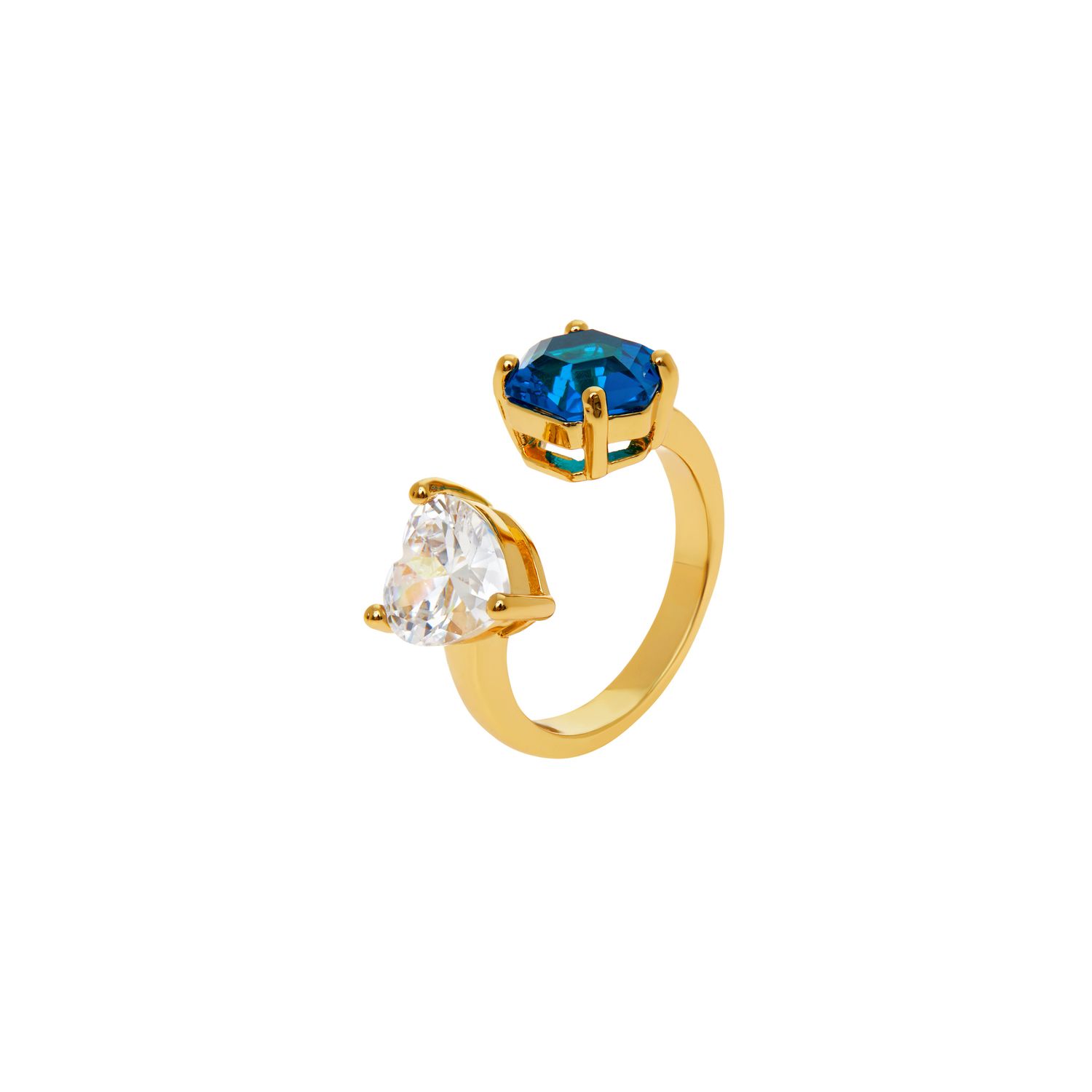 Кольцо Double Love Ring – Clear Blue
