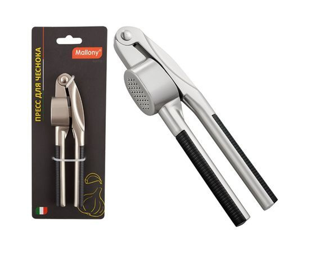 Пресс для чеснока Eletto сплав цинка никелированный ABS пластик ручка Mallony