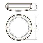 Светильник светодиодный "Банник" PBH-PC7-RA 18Вт 4000К IP65 ЖКХ ДБП white JazzWay 5045989