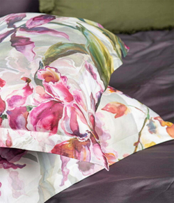 Постельное белье 1.5 спальное Decoflux Orchids Modern/White