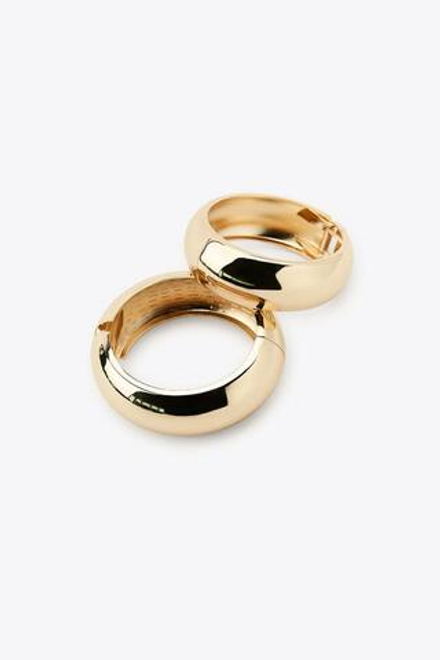 ZARA НАБОР ИЗ 2 РЕЛЬЕФНЫХ БРАСЛЕТОВ, ЗОЛОТИСТЫЙ
