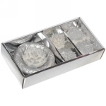 Свечи новогодние «Чудесные мгновения» 20.5x10.5x4 см, серебро