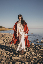 Berber пальто-пончо (красная охра)