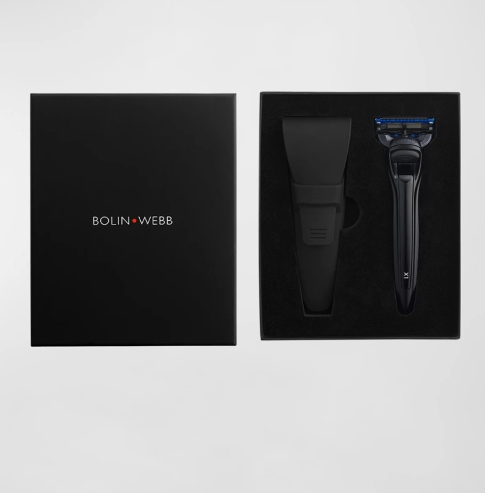 Bolin Webb X1 - Подарочный набор: бритва X1 черная, дорожный чехол