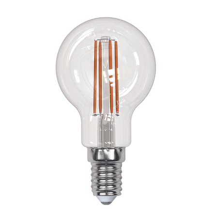 LED-G45-13W-4000K-E14-CL PLS02WH Лампа светодиодная. Форма шар. прозрачная. Серия Sky. Белый свет 4000К. Картон. ТМ Uniel.