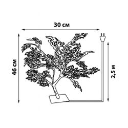 ULD-T3550-054-SWA WHITE-BLUE IP20 FROST Дерево светодиодное Морозко. 50 см. 54 светодиода. Синий и белый свет. Провод белый. TM Uniel.