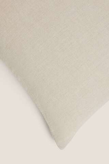 ZARA HOME ЛЬНЯНОЙ ЧЕХОЛ ДЛЯ ДЕКОРАТИВНОЙ ПОДУШКИ, ПЕСОЧНЫЙ
