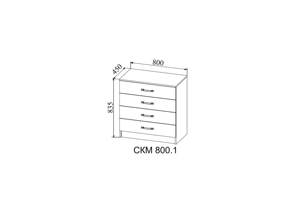 МС Софи Комод Сонома/Белый СКМ 800.1