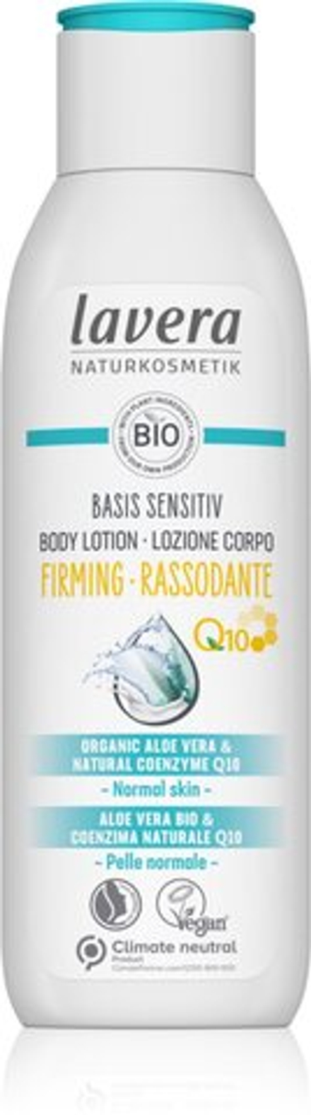Lavera Basis Sensitiv Q10 - укрепляющее молочко для тела с коэнзимом Q10 /   250  ml  / GTIN 4021457637676