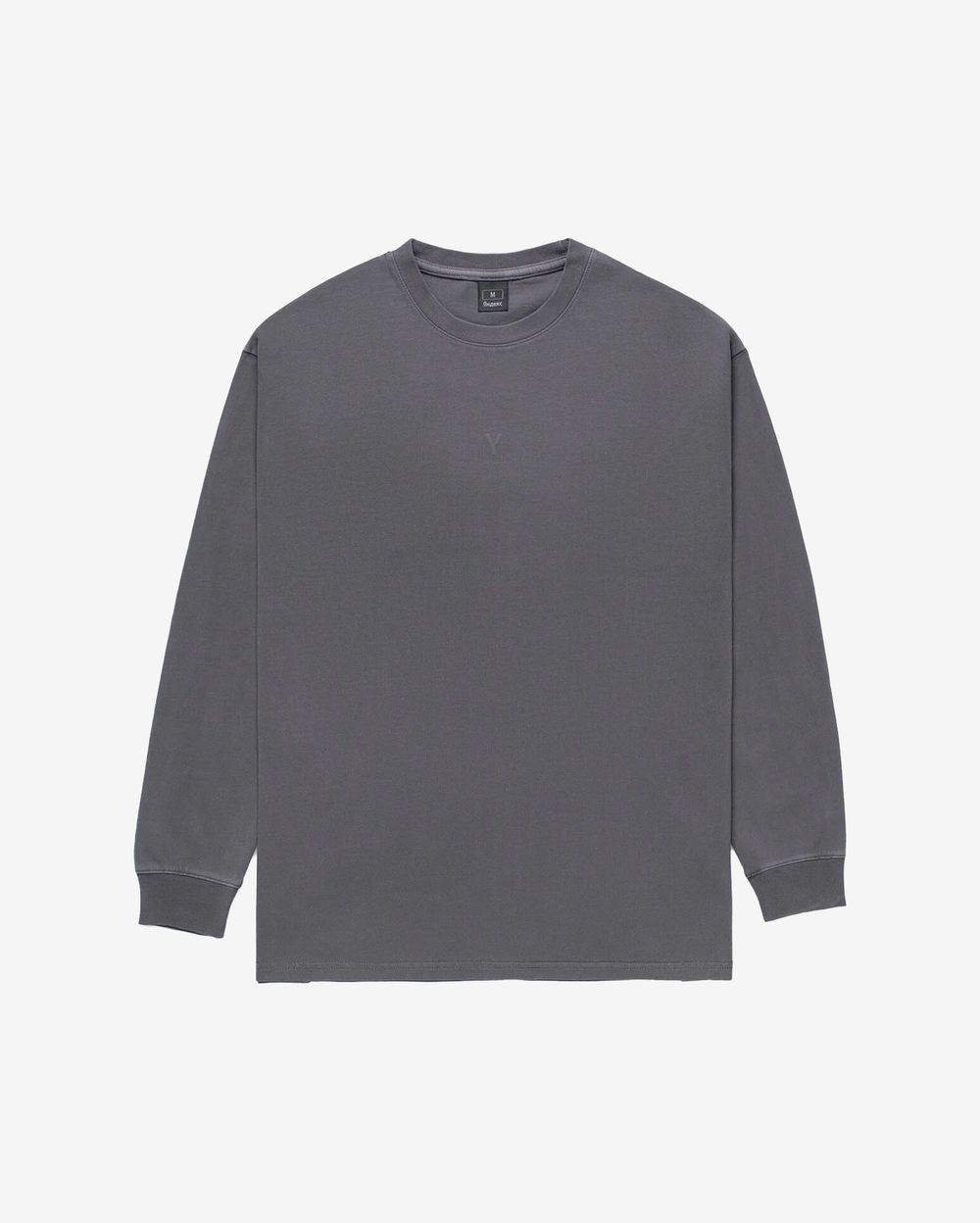 Лонгслив Яндекс Garment Dyed графитовый