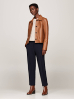 Кожаные ботильоны на каблуке Tommy Hilfiger - коричневый(FW0FW08183)