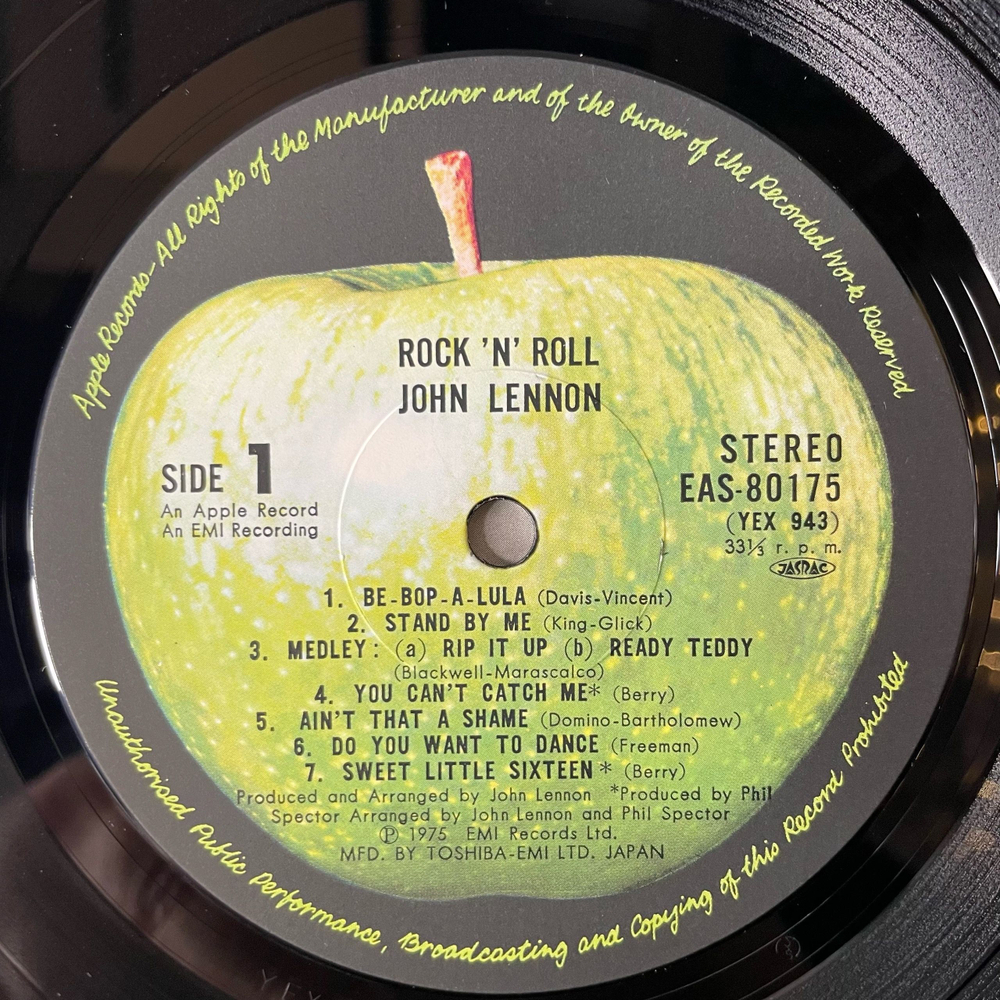 Винтажная виниловая пластинка LP John Lennon Rock N Roll (Япония 1975) (Оби)