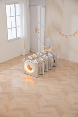 Манеж UNIX Kids DeLuxe Grey, 150x180 cм с игровыми аксессуарами