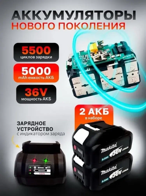 Болгарка аккумуляторная, УШМ 125 мм, полный