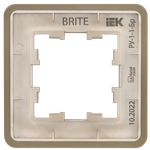 BRITE Рамка 1-местная РУ-1-1-Бр металл латунь RE IEK