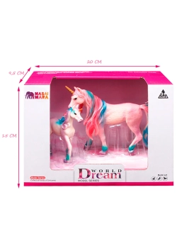 Набор фигурок животных Мир фэнтези Семья фиолетовых единорогов 2 шт