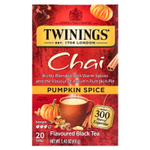 Twinings, Ароматизированный черный чай, чай, тыквенные специи, 20 чайных пакетиков, 40 г (1,41 унции)